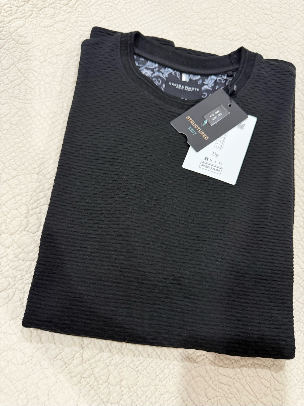 Black Men’s Structured Knit Sweater - Designer Brand